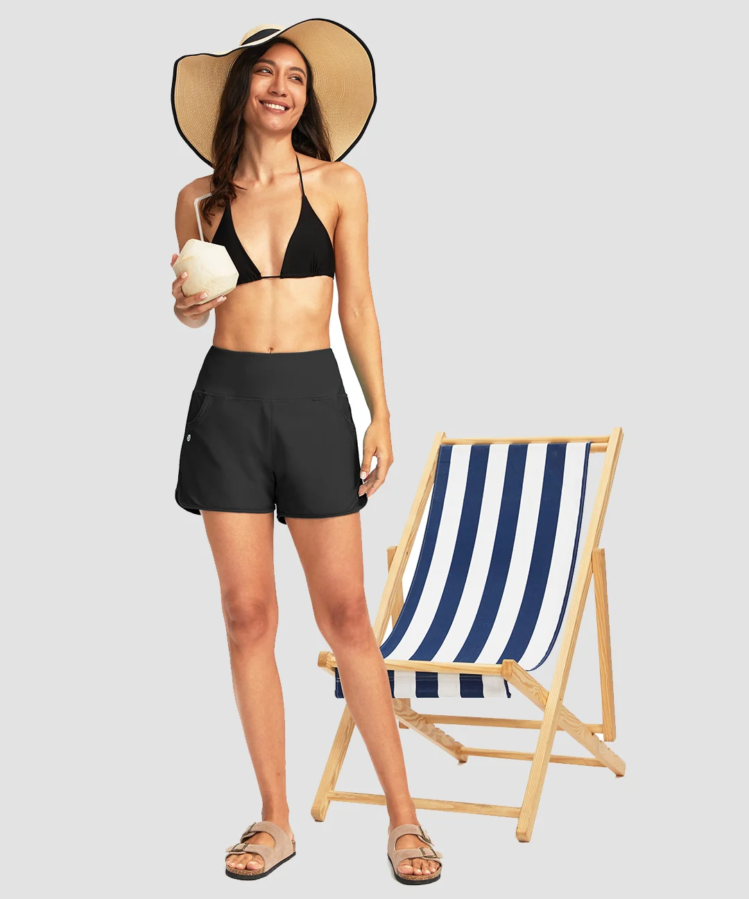High Rise Slit With Pockets Shorts 3''/5'' - Image 14