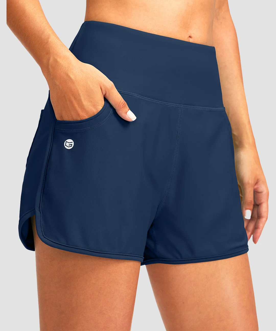 High Rise Slit With Pockets Shorts 3''/5'' - Image 19