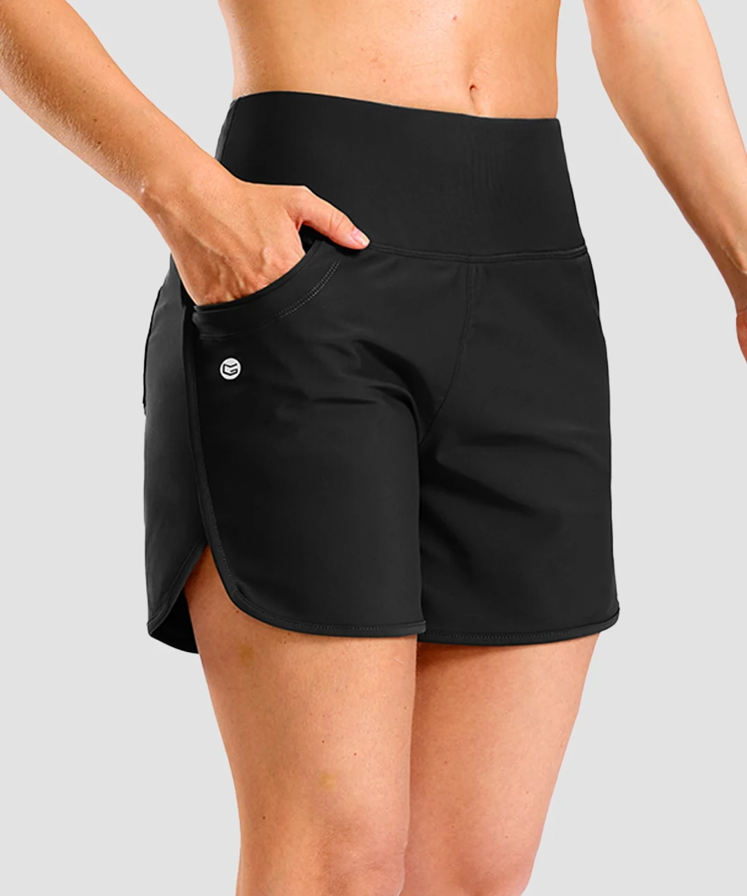 High Rise Slit With Pockets Shorts 3''/5'' - Image 16