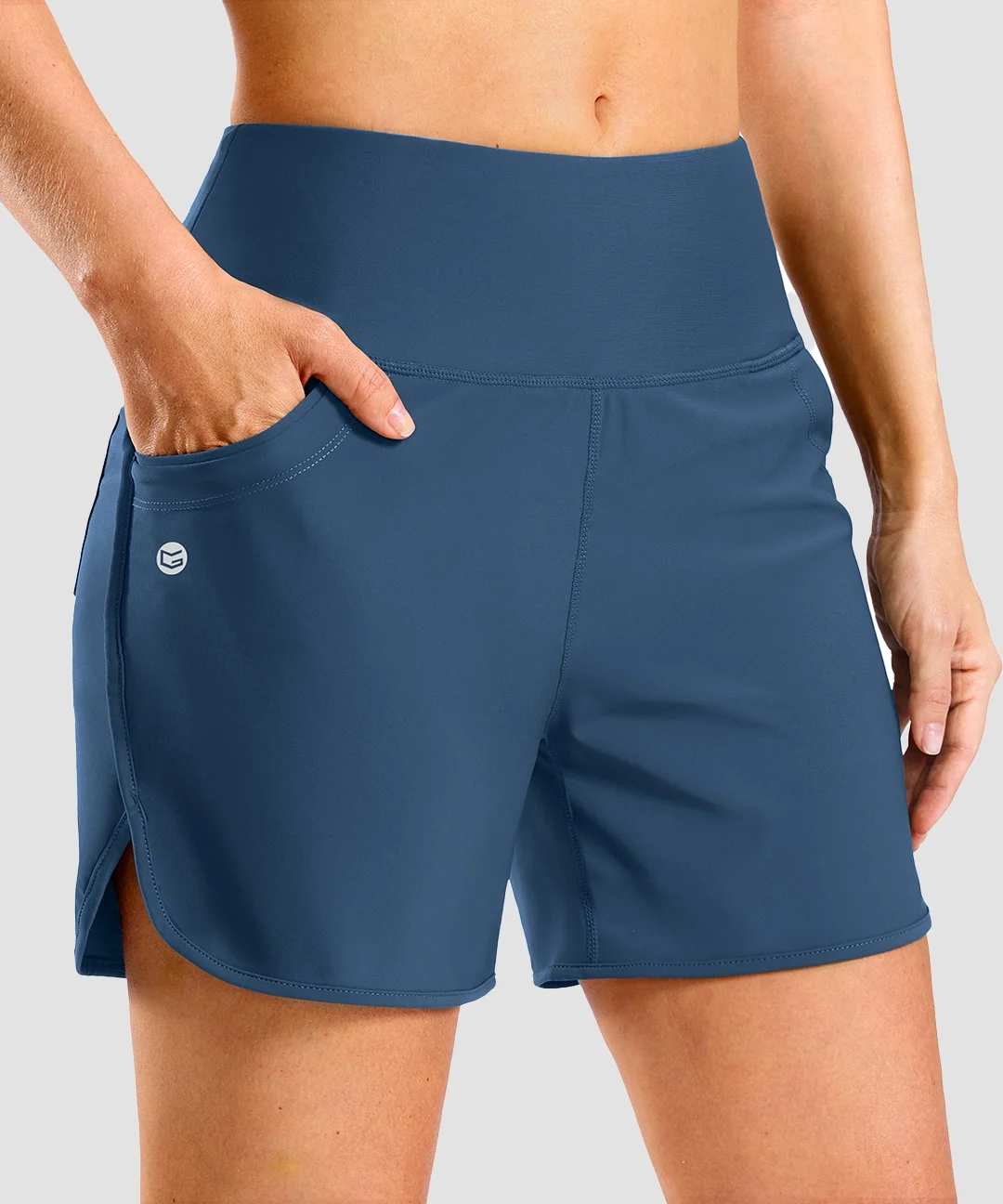 High Rise Slit With Pockets Shorts 3''/5'' - Image 23