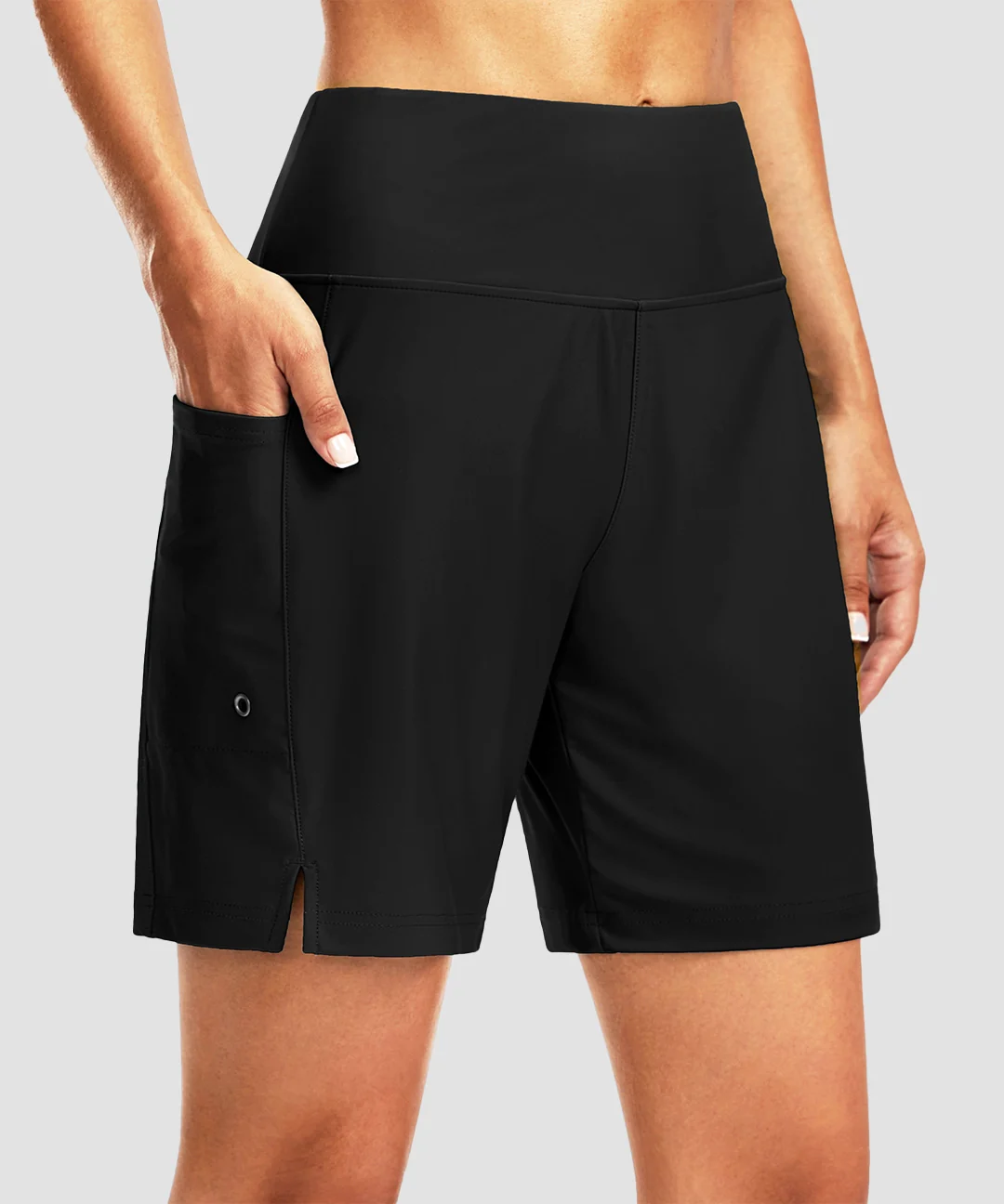 High Waist Lined Swim Shorts 7'' - Image 11