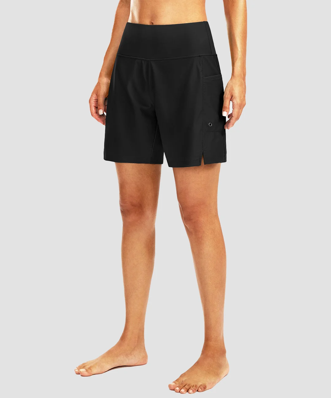 High Waist Lined Swim Shorts 7'' - Image 12