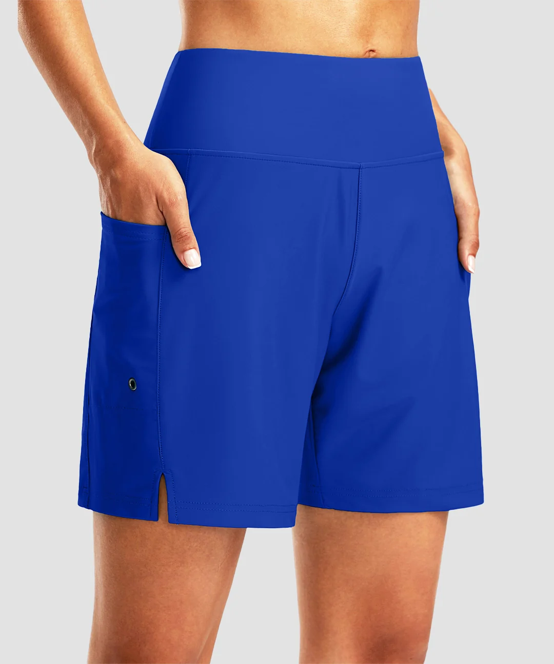 High Waist Lined Swim Shorts 7'' - Image 21