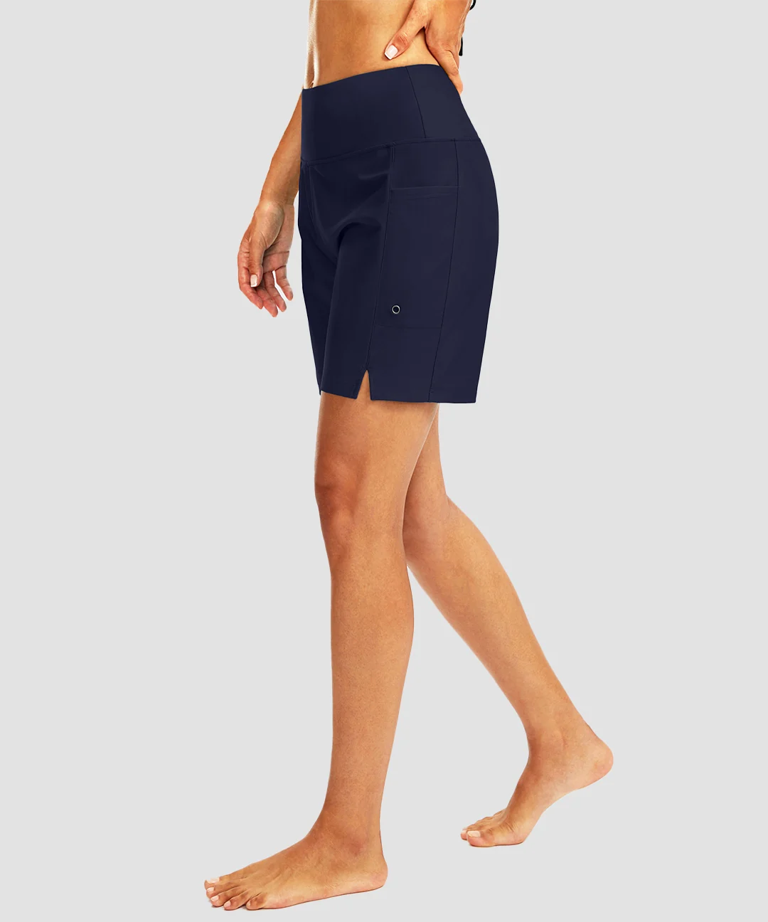 High Waist Lined Swim Shorts 7'' - Image 27