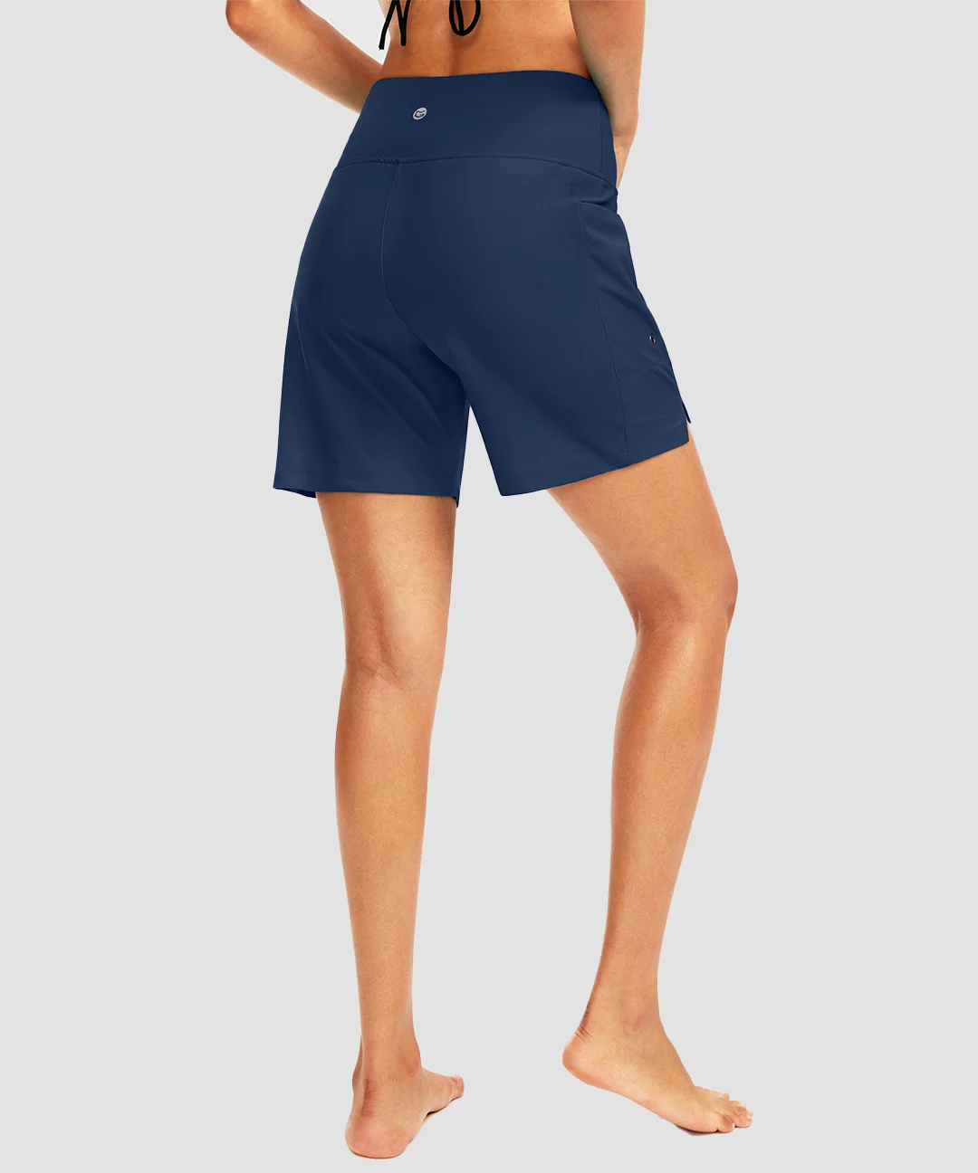 High Waist Lined Swim Shorts 7'' - Image 3