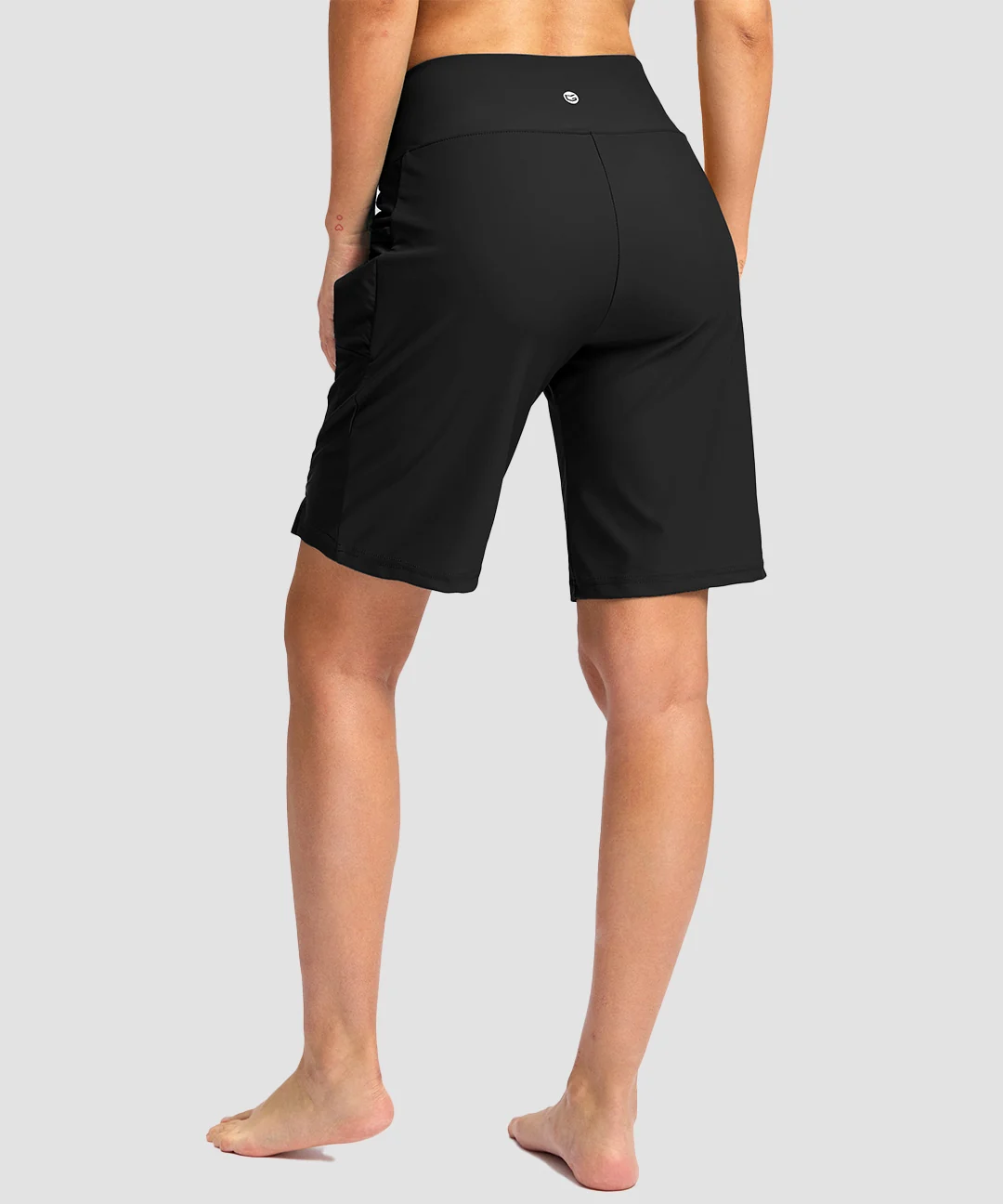 High Waist Lined Swim Shorts 9'' - Image 9