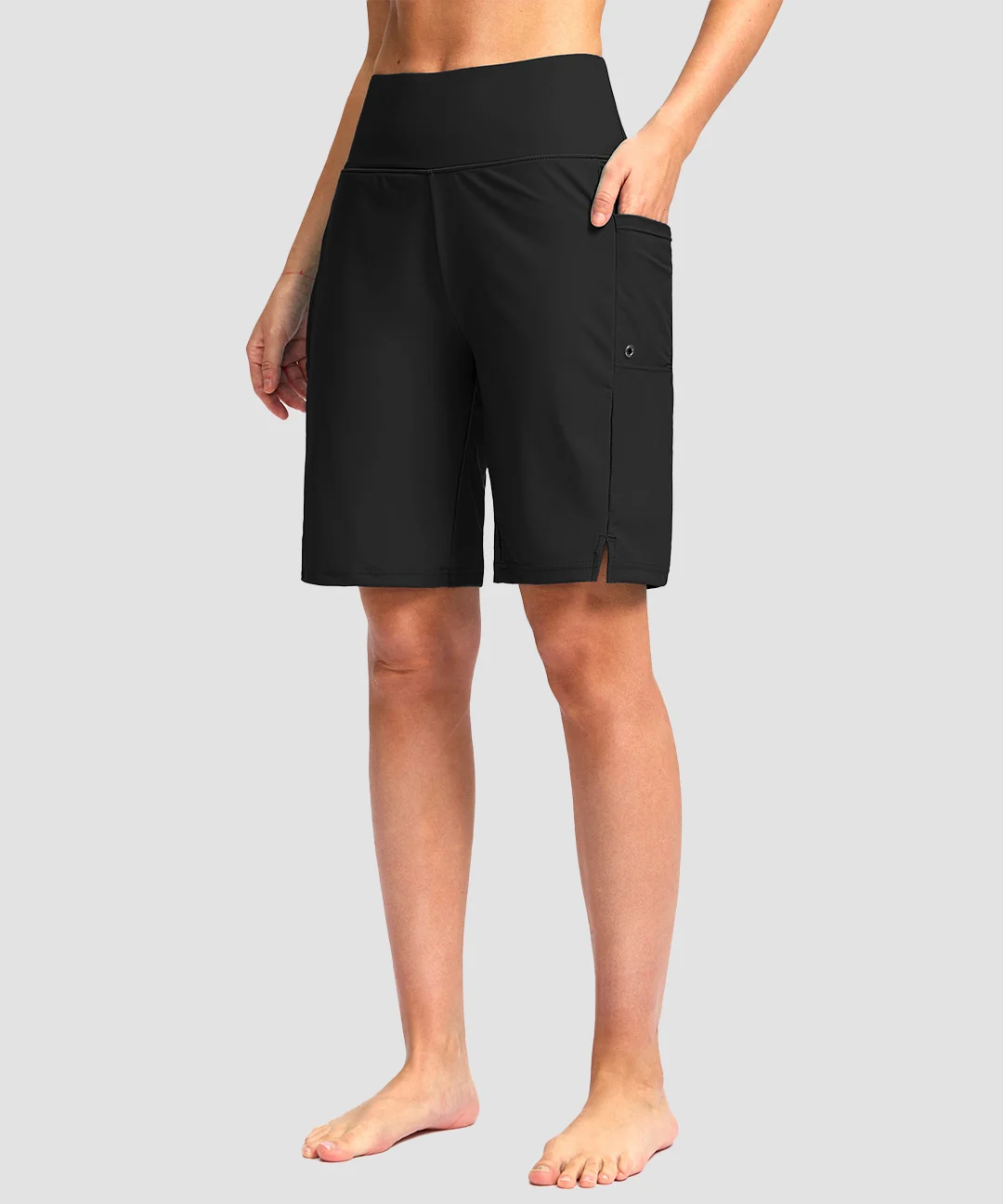 High Waist Lined Swim Shorts 9'' - Image 8