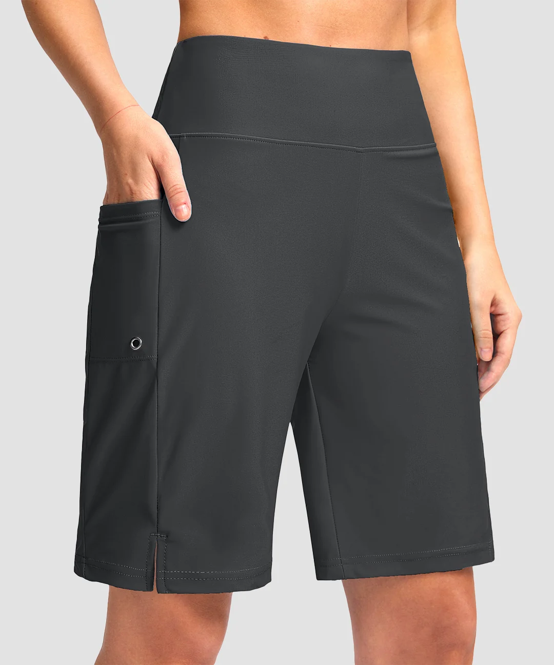 High Waist Lined Swim Shorts 9'' - Image 25