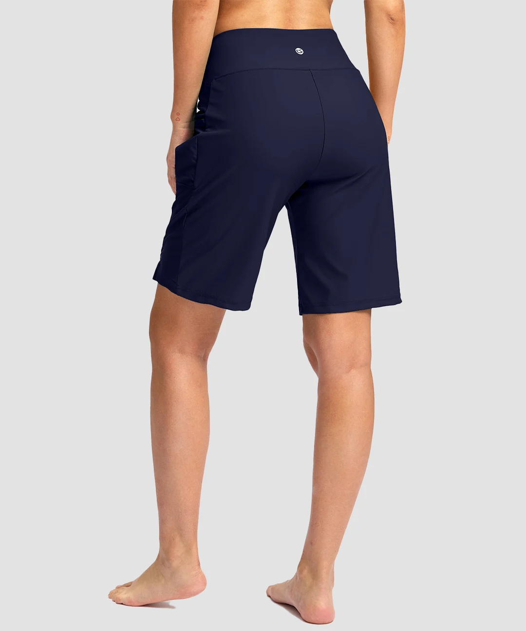 High Waist Lined Swim Shorts 9'' - Image 15