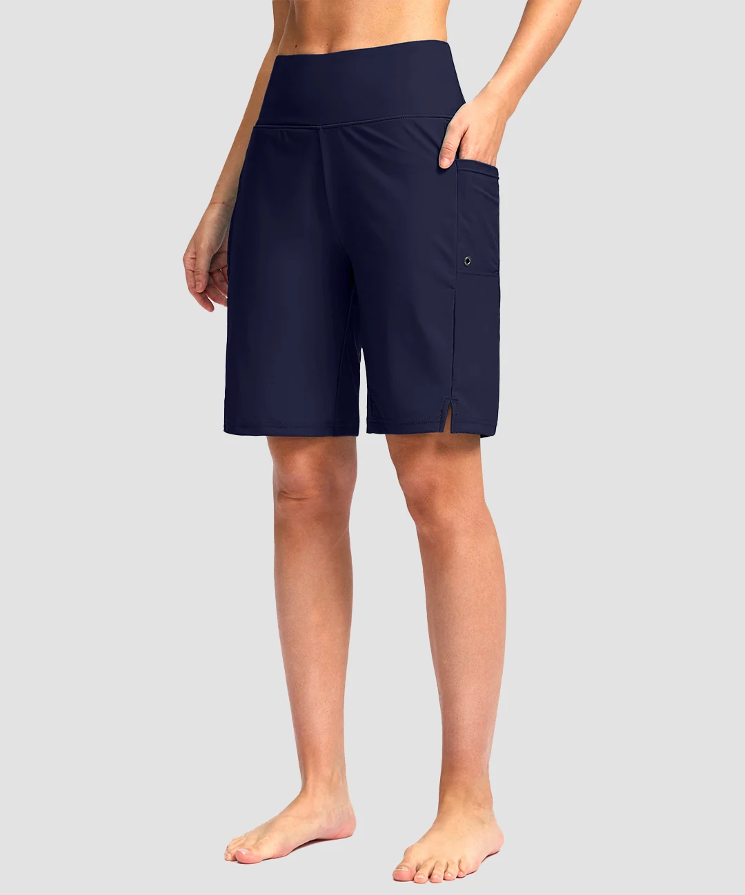 High Waist Lined Swim Shorts 9'' - Image 14
