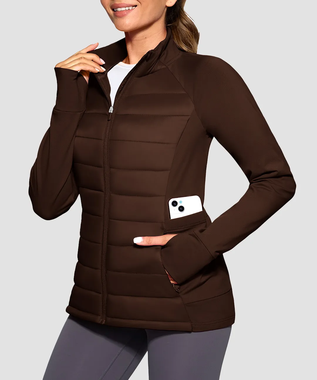 Lightweight With 6 Pockets Puffer Jacket - Image 14