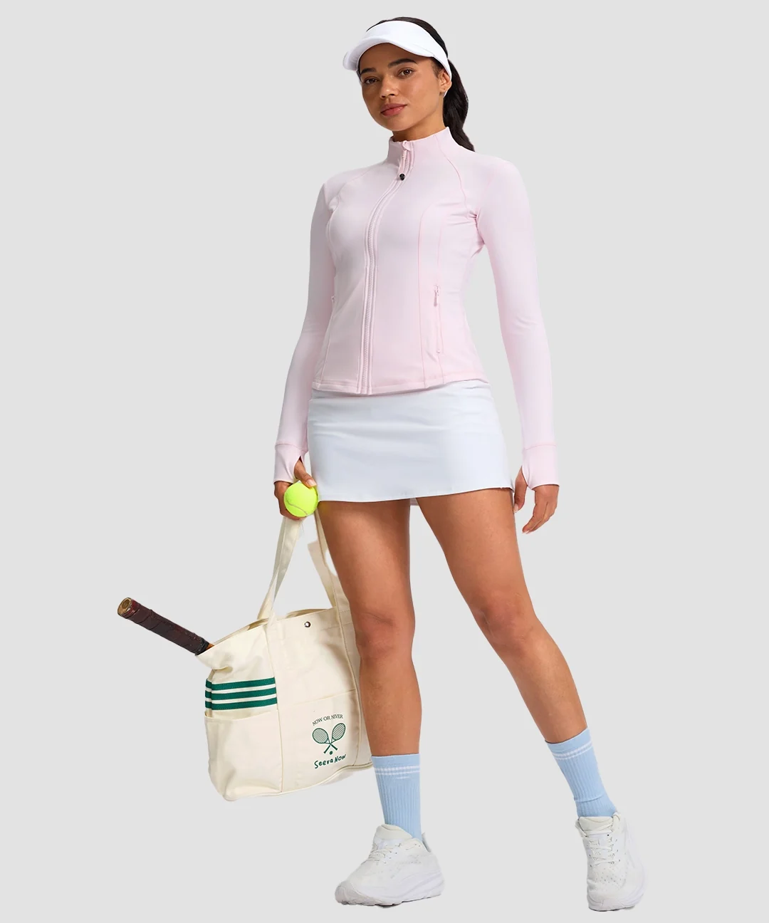 Longline Slim Full Zip Pocketed Workout Jacket - Image 10