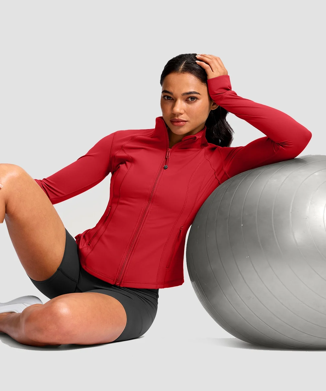 Longline Slim Full Zip Pocketed Workout Jacket - Image 14