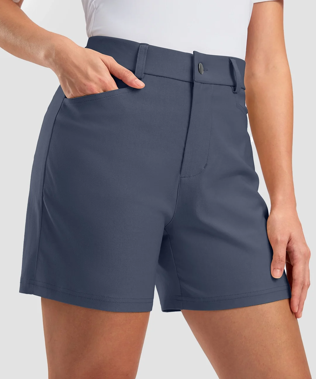 Mid Rise Flat Front Golf Shorts 5'' - Image 25