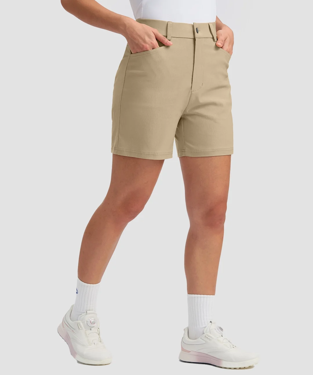Mid Rise Flat Front Golf Shorts 5'' - Image 11