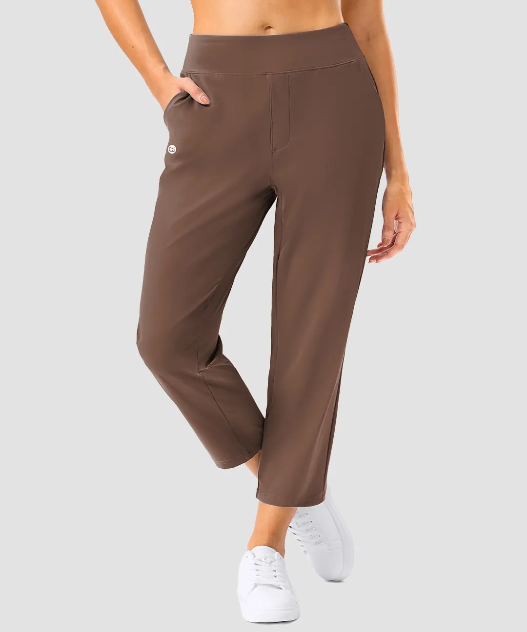 Pull-On Stretchy Ankle Pants