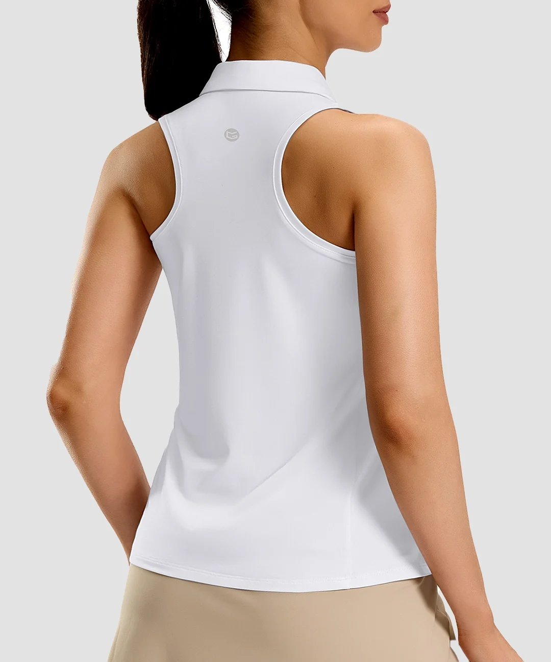 Racerback Quarter Zip Polo Tank