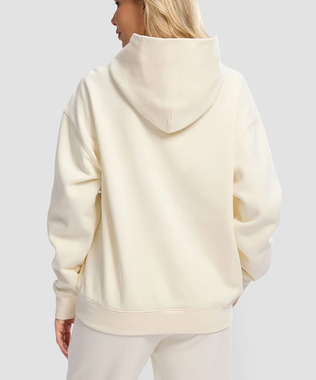 Solid Color Oversized Fleece Hoodie - Image 3