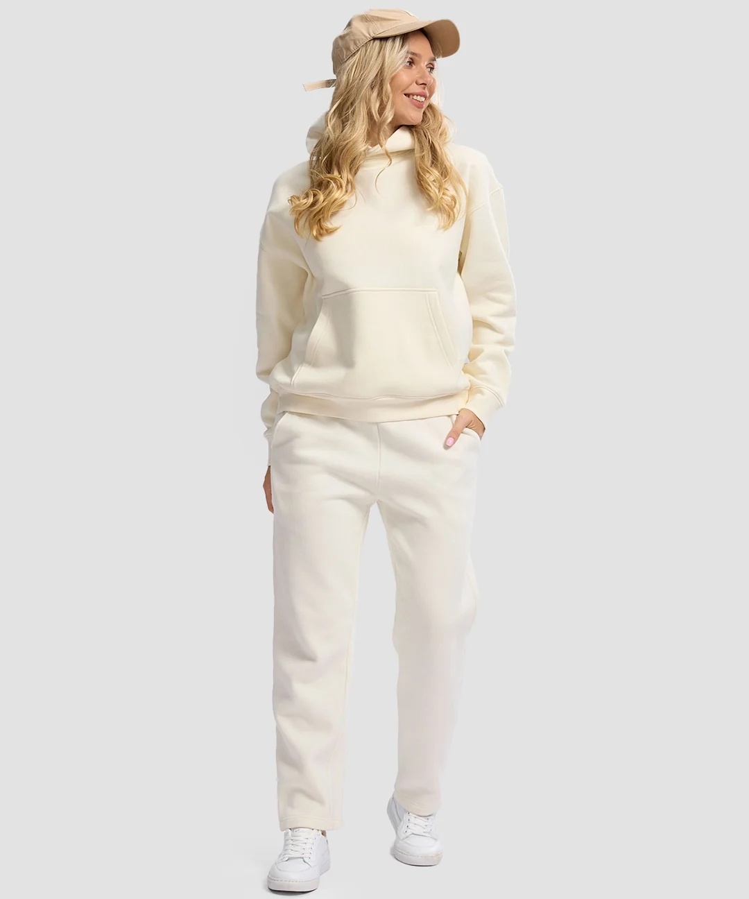 Solid Color Oversized Fleece Hoodie - Image 5