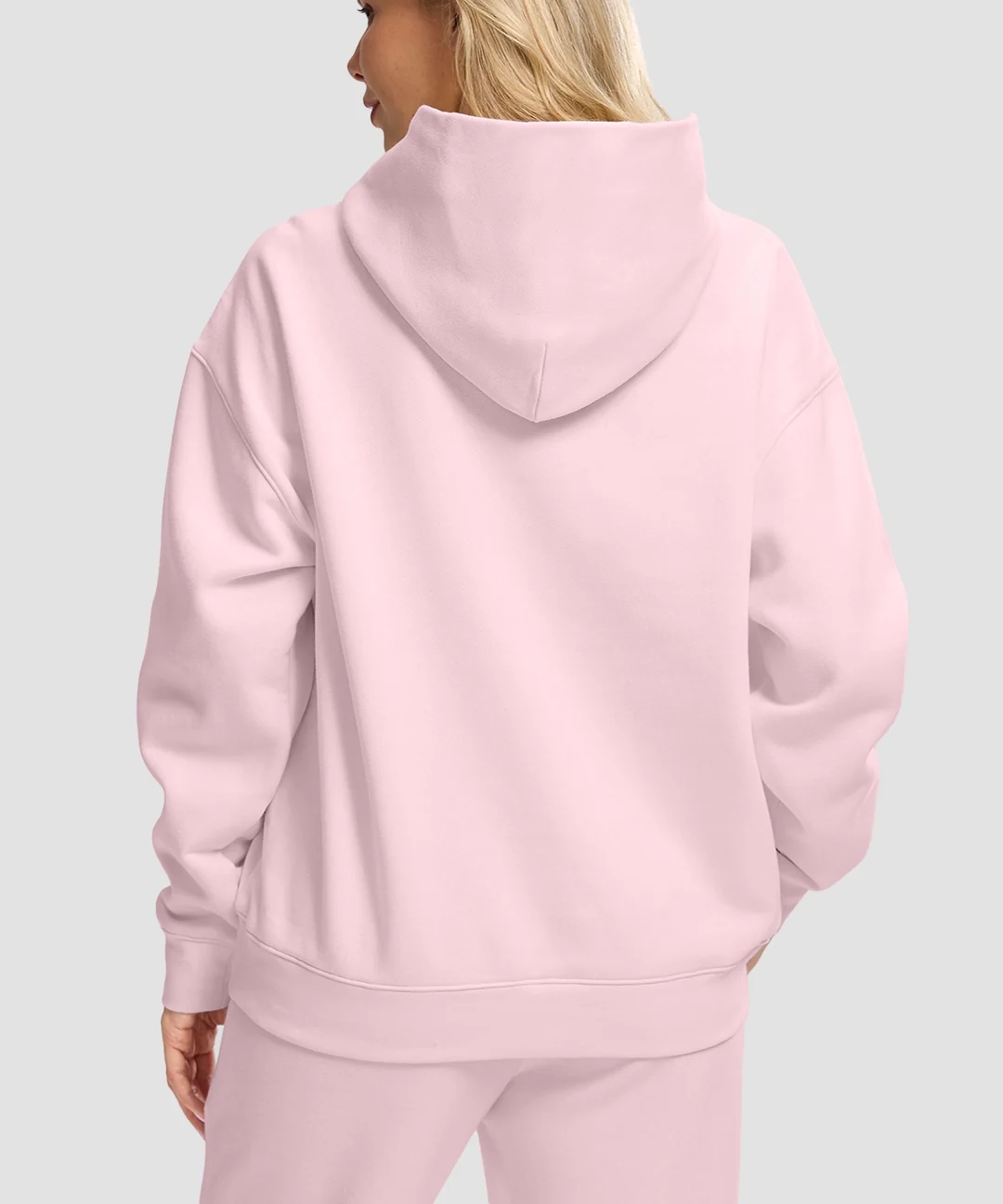 Solid Color Oversized Fleece Hoodie - Image 23