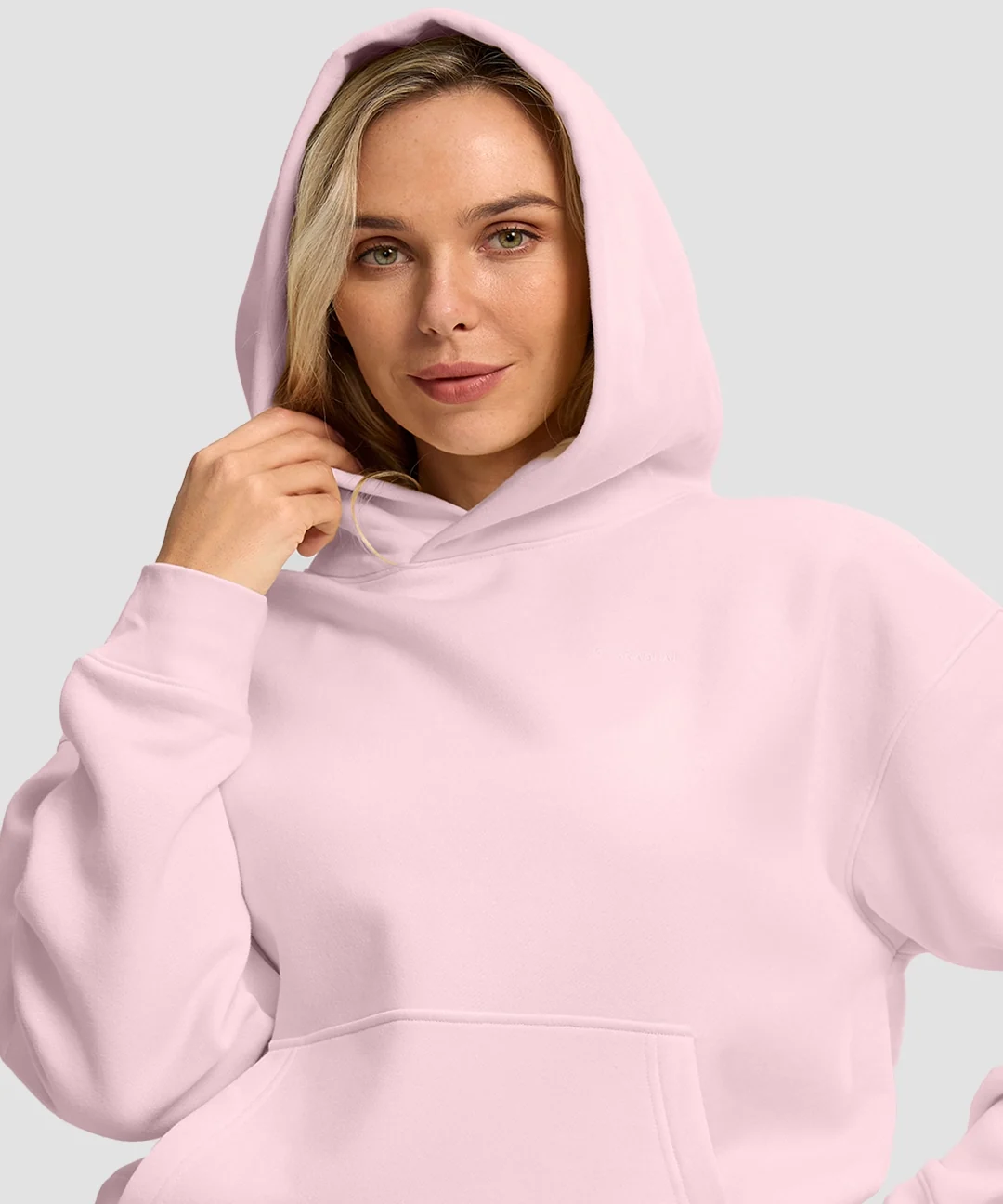 Solid Color Oversized Fleece Hoodie - Image 22