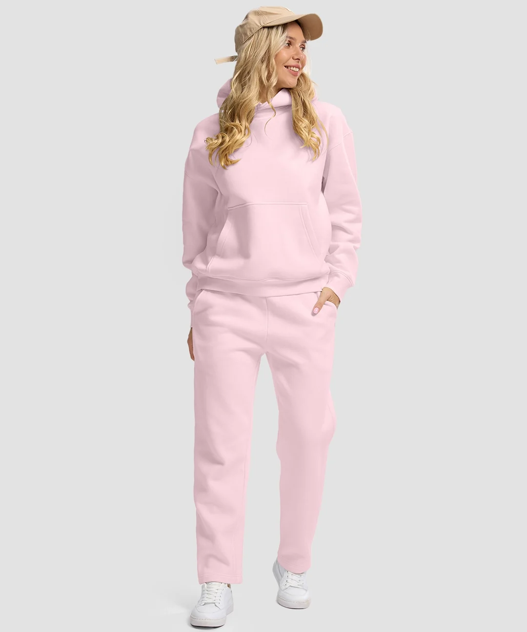 Solid Color Oversized Fleece Hoodie - Image 25