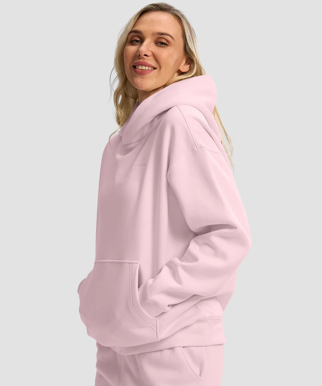 Solid Color Oversized Fleece Hoodie - Image 24