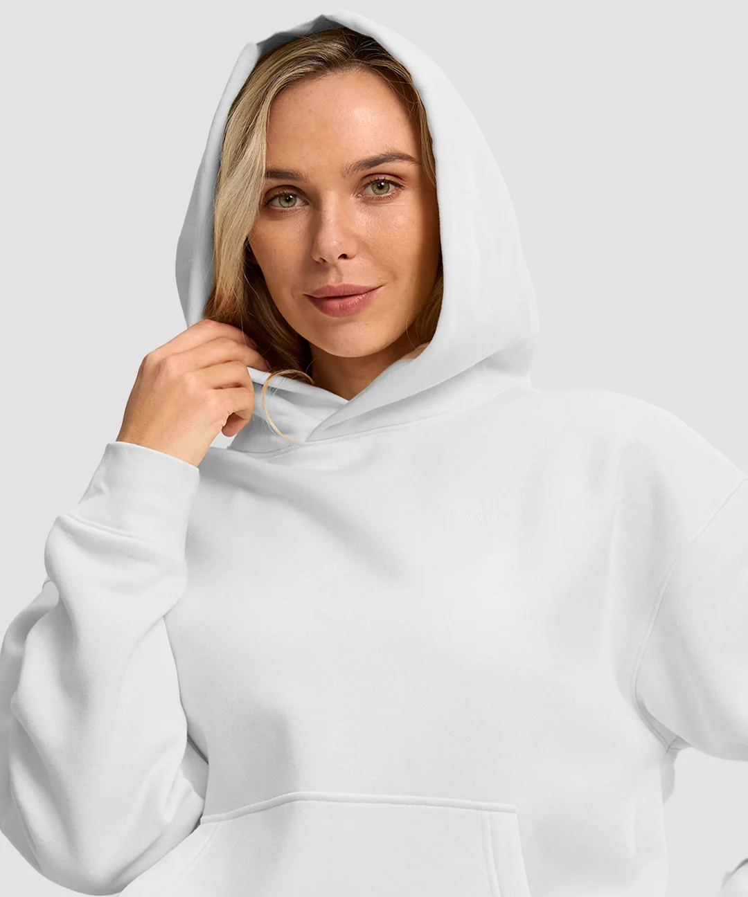 Solid Color Oversized Fleece Hoodie - Image 12