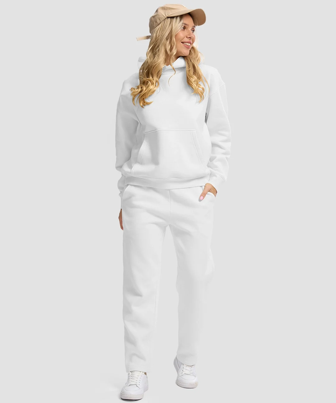 Solid Color Oversized Fleece Hoodie - Image 15