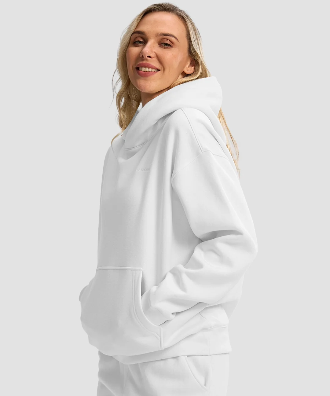 Solid Color Oversized Fleece Hoodie - Image 14