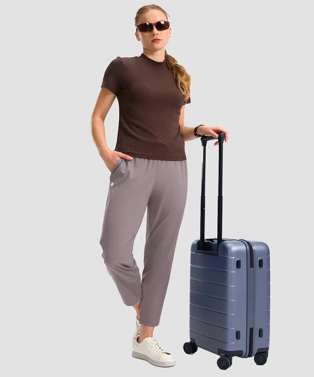 Stretchy Waist With Pocket Ankle Pants - Image 28