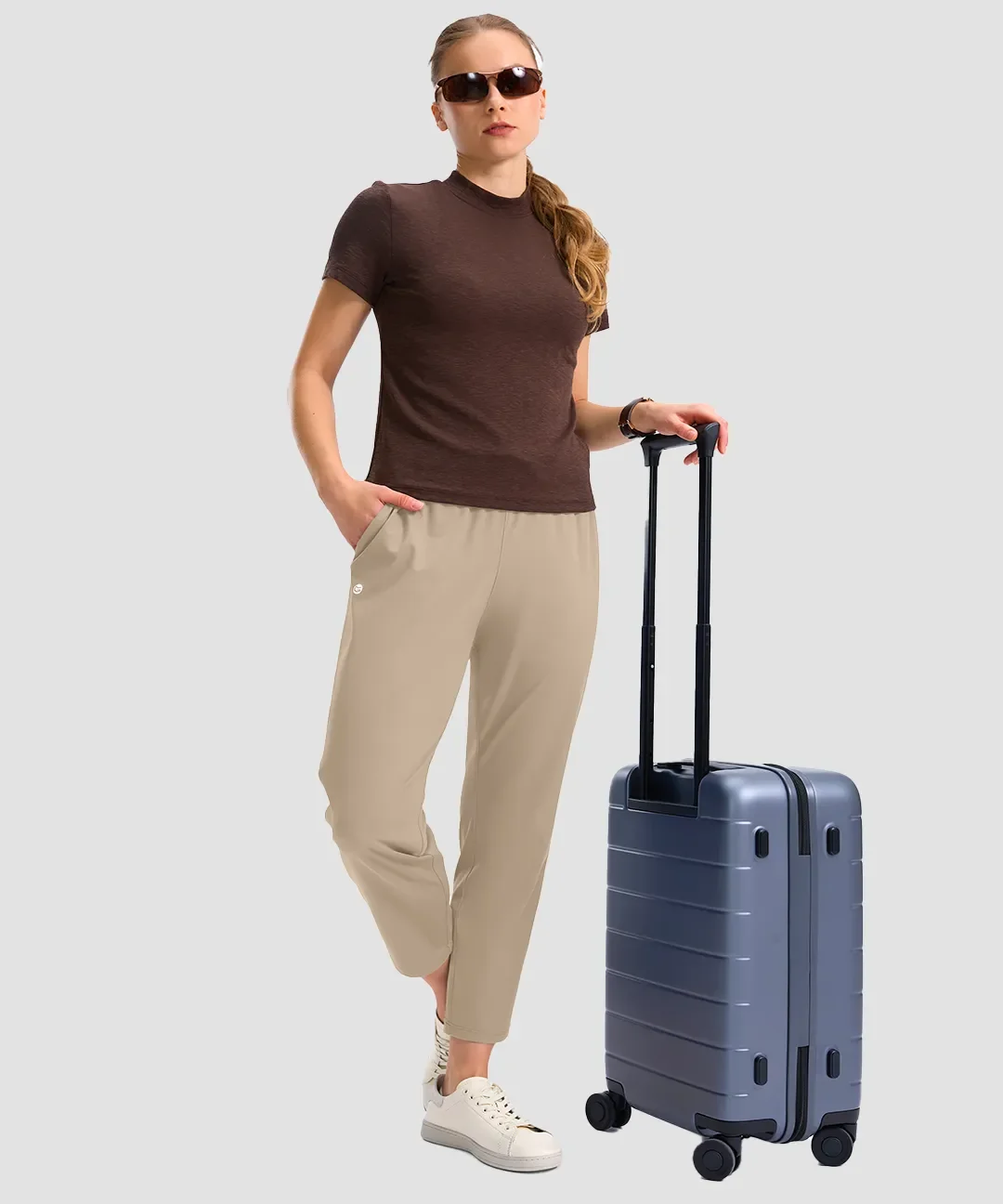 Stretchy Waist With Pocket Ankle Pants - Image 16