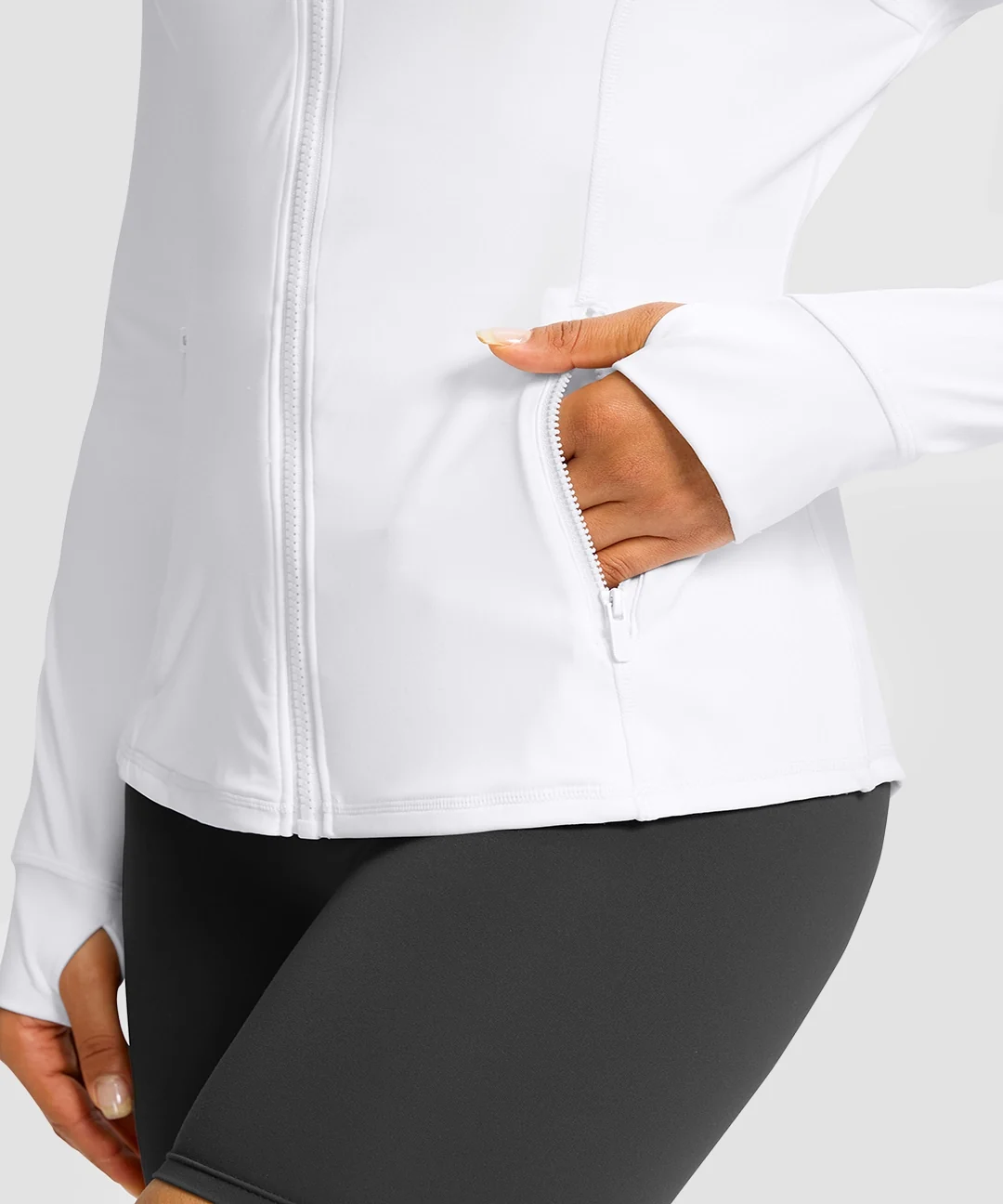 Zip-Up Slim Fit Hip Length Jacket - Image 22